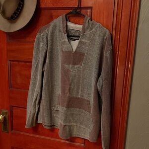 Brooklyn Cloth Gray and Brown Hoodie